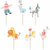 PartyDeco Ozdoby na cupcake - Cirkus