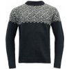 DEVOLD BJORNOYA UNISEX SVETER INK/OFFWHITE L