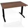 Pracovný stôl Motion, ZO, 2S, 160x70,5-120,5x80 cm, orech/čierna