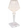 GLOBO 28070 GIXI stolná lampička V260mm LED 1,5W/50lm 2700+4000+6500K efekt číreho krištáľu, vrátane batérie 800 mAh 3,7V, USB kábel