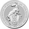 The Royal Mint strieborná minca minca Queen's Beasts White Greyhound of Richmond 2021 2 Oz