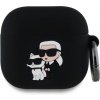 Karl Lagerfeld 3D Logo NFT Karl and Choupette silikónové puzdro pre AirPods 4, čierne 57983124123