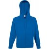 Premium Hooded Sweat-Jacket Black Royal blue