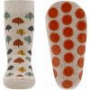 Detské protišmykové ponožky Ewers Stoppersocken GOTS Bäume - dkl beige mel 31-34