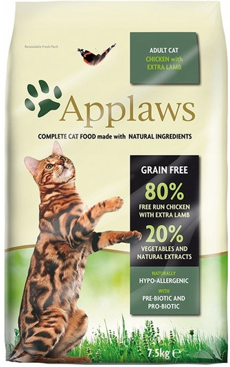 APPLAWS Dry Cat Adult s kuracím a jahňacím mäsom 7,5 kg