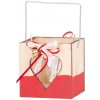 Dekorácia MagicHome Vianoce Woodeco, lampáš s pohárikom, bal. 5 ks, 8x8 cm