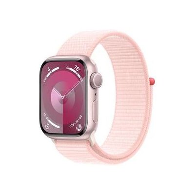 Inteligentné hodinky Apple Watch Series 9 GPS 41mm pouzdro z růžového hliníku - světle růžový provlékací sportovní řemínek (MR953QC/A)