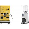 Profitec GO, yellow + Eureka Atom Specialty 75, white