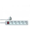PremiumCord predlžovací přívod 230V/ 2m 5 zásuvek / vypínač pp5k-02