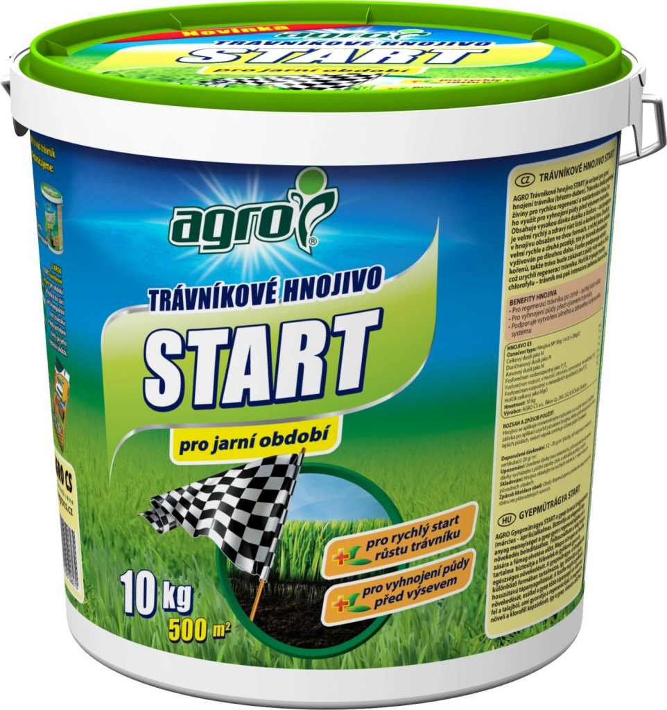 Agro hnojivo Trávníkové hn.plast.kb. START 10kg