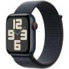 Apple Watch SE (2024) GPS + Cellular 40mm Temne atramentové hliníkové telo - Atramentovo fialový prevliekací remienok (MXGA3QC/A)