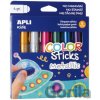 Apli Color Sticks temperové barvy suché metalické 6 x 6 g, sada