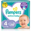 Pampers Active Baby Size 4 jednorazové plienky 9-14 kg 58 ks