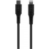 Fixed FIXDLS-CL12-BK Liquid silicone nabíjací a dátový, PD 60W USB-C/Lightning - MFi na iPhone/iPad/iPod/AirPods, 1,2m, černý