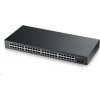 Zyxel GS1900-48 50portový gigabitový webový inteligentný prepínač, 48x gigabitový RJ45, 2x SFP