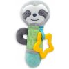 Tulilo plyšová hračka s hrkálkou Leňochod, 17 cm, zeleno-šedý