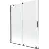 Mexen Velar, 2-krídlová posuvná vaňová zástena 140 x 150 cm, 8mm číre sklo, grafitový matný profil, 896-140-000-01-66