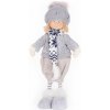 Dekorácia MagicHome Vianoce, Chlapec s modrým šálikom, 38 cm