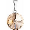 Prívesok bižutérie so Swarovski kryštálmi oranžový okrúhly 54001.3