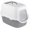 Stefanplast CATHY Filter krytá sivo-biela mačacia toaleta s filtrom 56x40x40cm