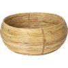 Clayre & Eef Prírodný ratanový kôš / stolík Vionette - Ø 52*22 cm - Clayre & Eef