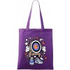 Lukostreľba komiks - Taška bavlnená - 42 x 38 cm ( Fialová )