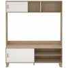 Biela/v prírodnej farbe TV zostava v dekore duba 159x181x48 cm Ikast – Tvilum