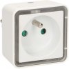 LED nočná lampa so zásuvkou a senzorom súmraku Virone LA-6 2P+Z 230V, 4000K, 0,8W, 10lm