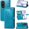 Peňaženkové kožené puzdro MANDALA na Huawei P50 - Modrá