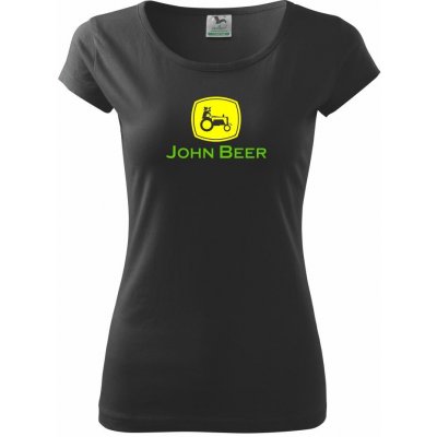 John Beer traktor Pure dámske tričko Čierna