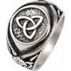 Nefertitis Pánsky oceľový prsteň Triquetra pečať NF55440 - 60 mm (US 10)