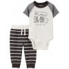 Carter’s Set 2dielny body kr. rukáv tepláky Black Animals chlapec