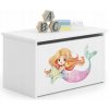 TRUHLA NA HRAČKY PRE DETI MORSKÁ PANNA BIELA DO IZBY STABILNÁ