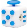 Fidget Cube antistresová kocka Bílo modrá