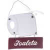Indecor Cedule drevo Toaleta 16 x 16 cm X07852