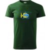 Vrtuľník rescue - Klasické pánske tričko vyššej gramáže - 3XL ( Fľaškovozelená )