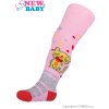 Bavlnené pančucháčky New Baby 3xABS svetlo ružové s mačičkou