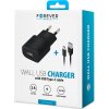 Sieťová nabíjačka Forever TC-01 USB 2A s káblom USB typ-C čierna