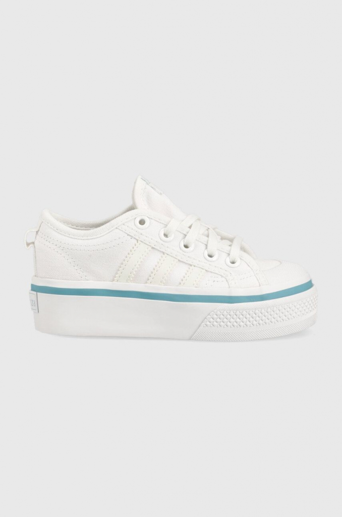 adidas detské tenisky Originals NIZZA PLATFORM C biela