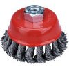 Kartáč hrnčekový M14 vrkočový oceľový drôt 0.5mm 80mm