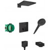 Hansgrohe Raindance E - Sprchový set 300 s termostatom pod omietku, čierna 27918670