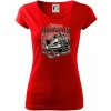 Snežný skúter kostra - Dámske tričko Pure - L ( Červená )