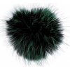 Kožušinový brmbolec s pútkom Ø12 cm - 1 ks 3 čierna zelená