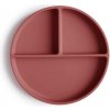 NUUROO Mingo Silikónový delený tanier Mahogany