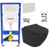 GEBERIT DuofixBasic s bielym tlačidlom DELTA51 + WC REA CARLO MINI RIMLESS ČIERNY MAT + SEDADLO 458.103.00.1 51BI MM1