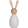 Textilomanie Drevený zajačik BUNNY DAISY 12,5 cm biely