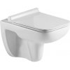 Olsen Spa ADATTO WC závesné RIMLESS 35x55x37,5 cm, s WC sedátkom duroplast SLIM Soft-Close OLKLT2005E