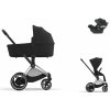 Cybex Platinum CYBEX e-Priam Travel Set + Aton B2 i-Size sepia black 2024 chrome with black details