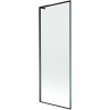 Mexen Next L, 1-krídlová vaňová zástena 70 x 150 cm, 6mm číre sklo-čierny vzor, čierny profil, 895-070-000-03-70-70