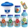 III. Set na chlórové ošetrenie vody (Triplex tablety, pH-, pH +, Algicid, Vločkovacie tablety, tester, plavák)
